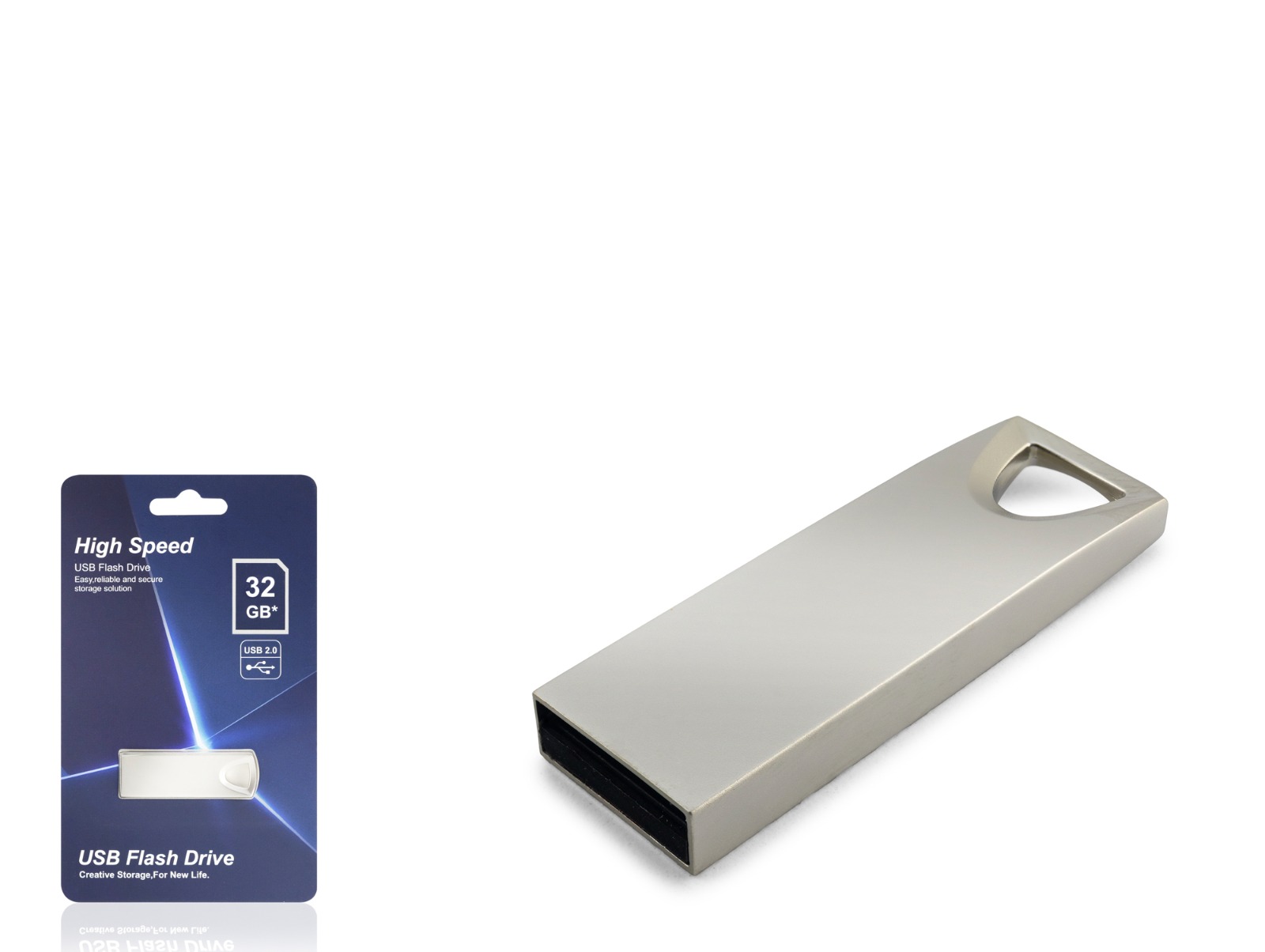 ELBA-32M 32 GB USB 2.0 Metal Gövde Flash Bellek Gri