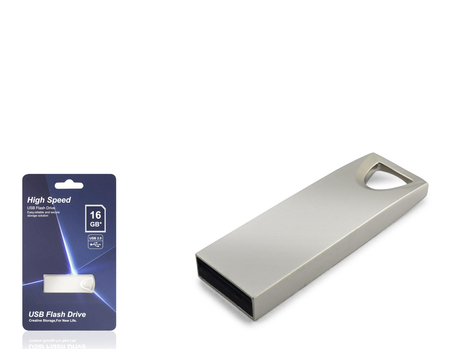 ELBA-16M 16 GB USB 2.0 Metal Gövde Flash Bellek Gri