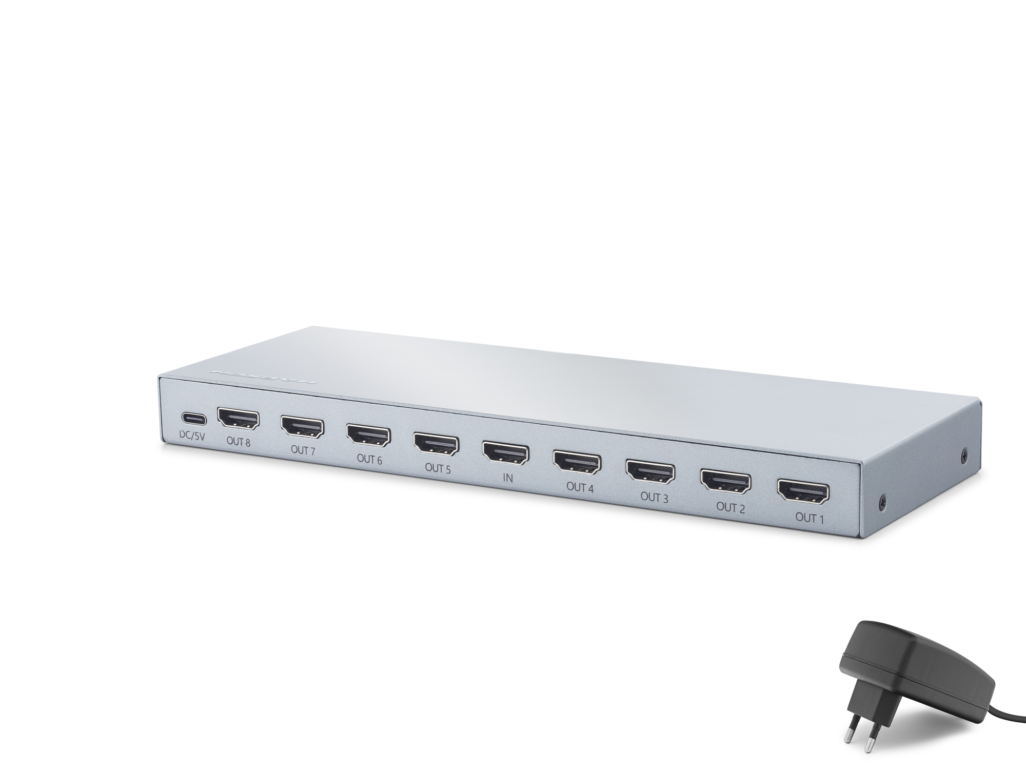 HADRON HDX1433 HDMI Splitter EDID 8K 60 Hz 1 Giriş 8 Çıkış Gri