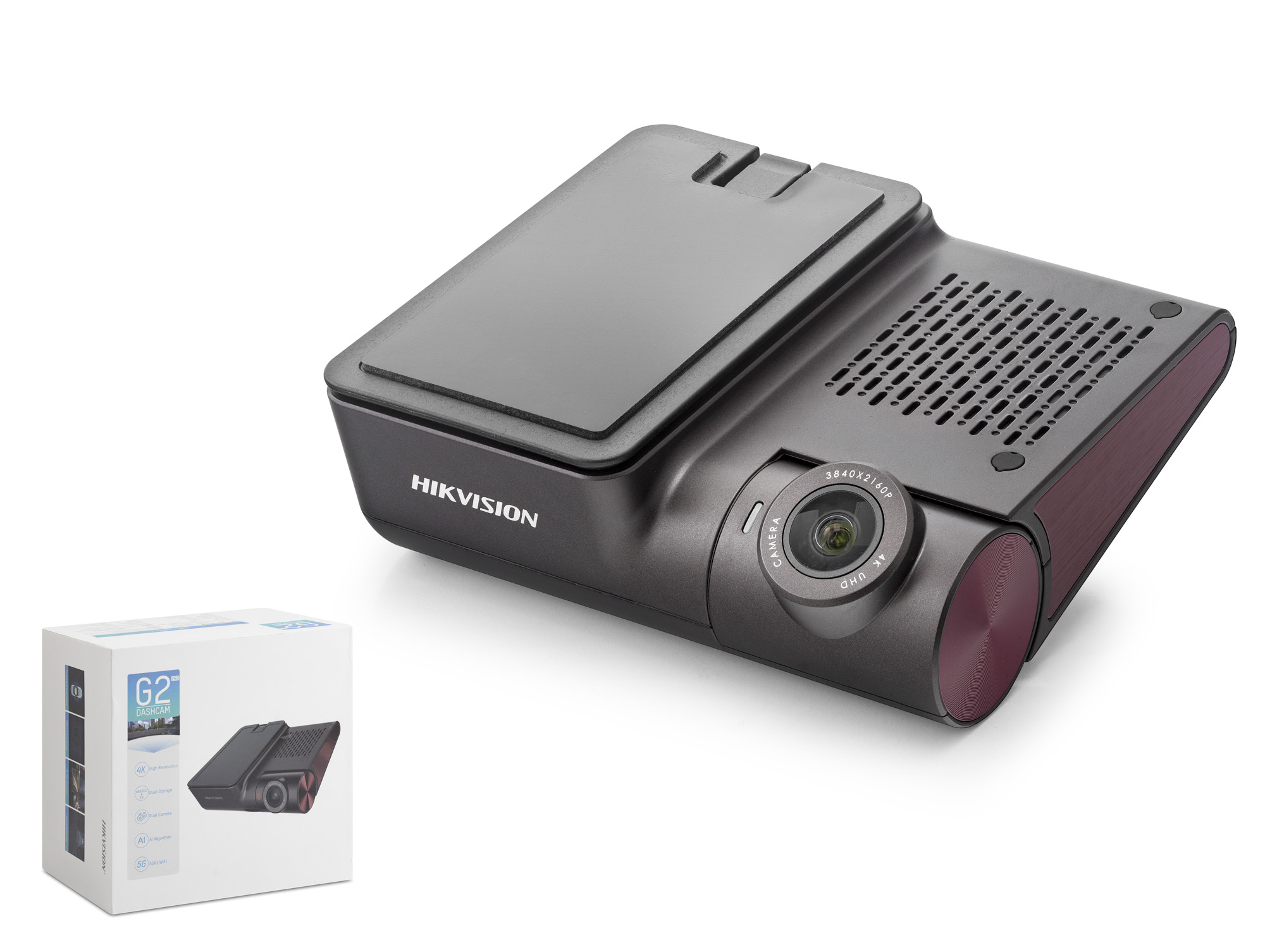 HIKVISION AE-DC8322-G2PRO Araç İçi Kamera 4K Çift Kameralı Wi-Fi GPS ADAS Siyah