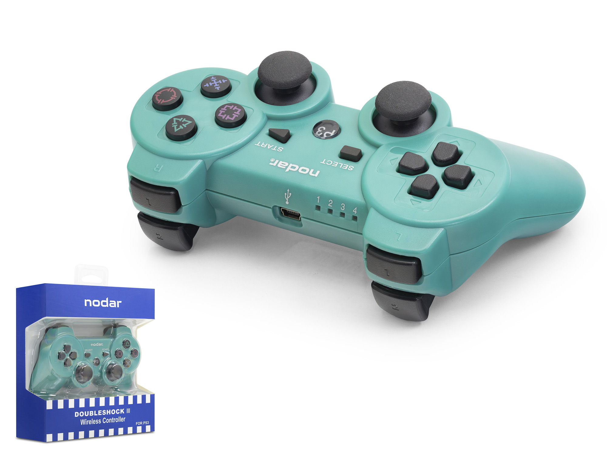 NODAR ND600F-KH Bluetooth GamePad Oyun Kolu PS3 Uyumlu DoubleShock III Yeşil Kutu Hasarlı