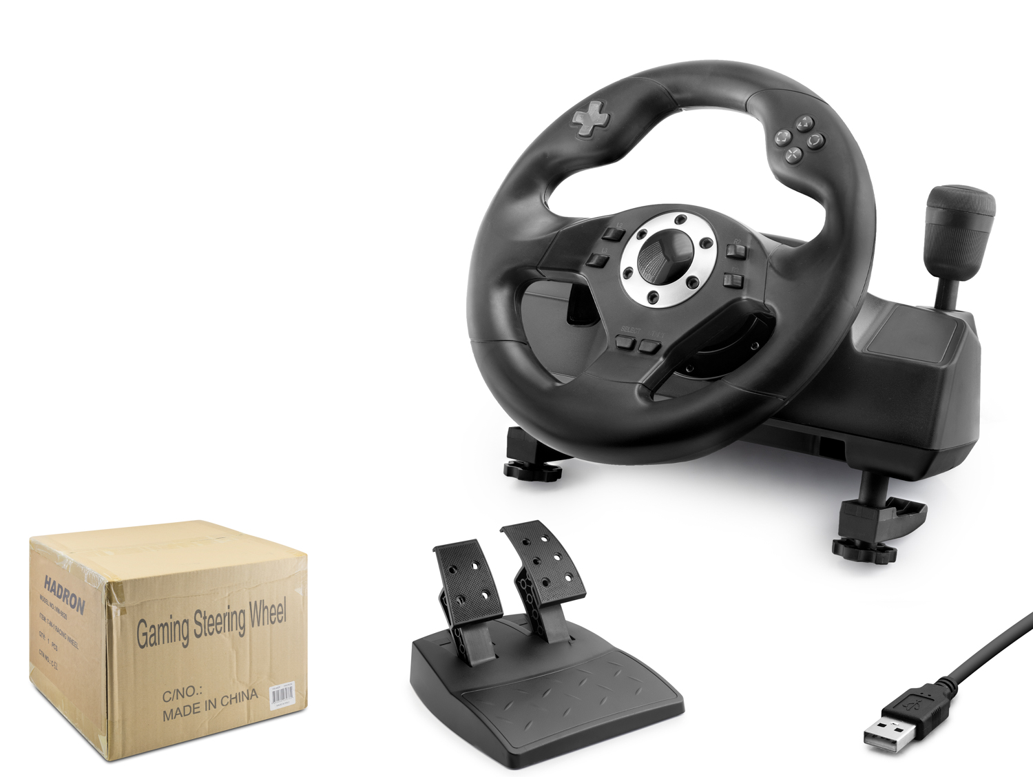 HADRON VW9828 Oyuncu Direksiyon Seti 270° PS4 PS3 PS2 PC Xbox Switch Android Uyumlu Siyah