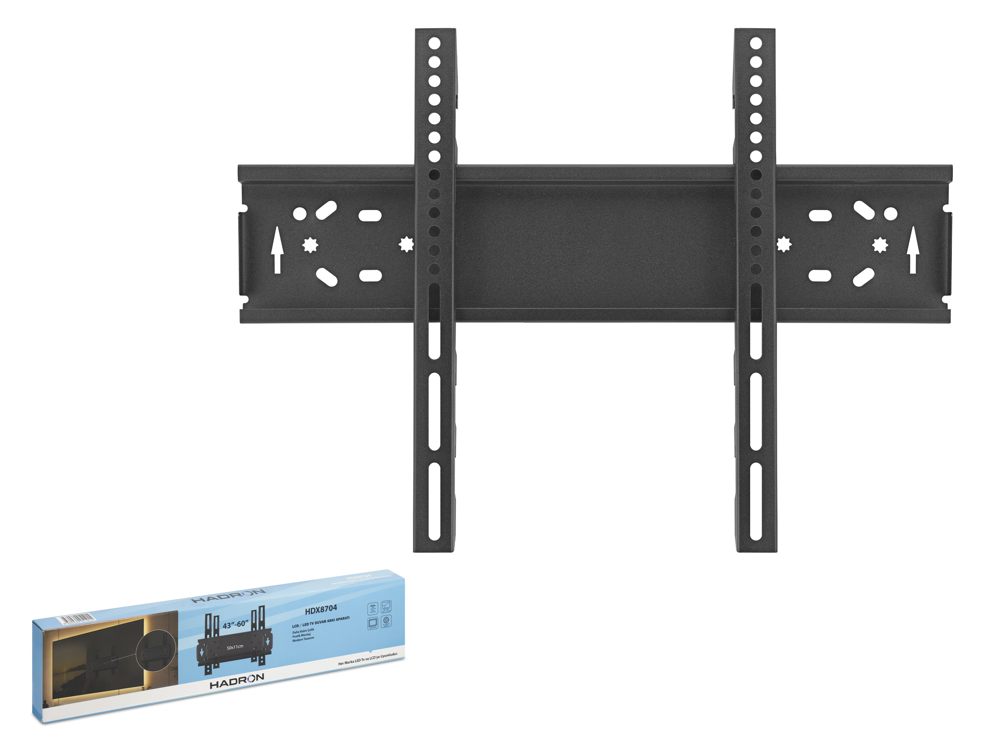 HADRON HDX8704 TV Askı Aparatı 43-60 İnç 50 Kg Siyah