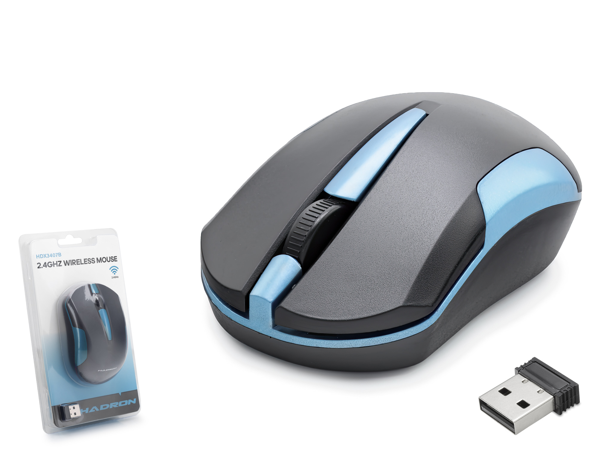 HADRON HDX3407B Kablosuz Mouse 2.4 GHz 1600 DPI Mavi
