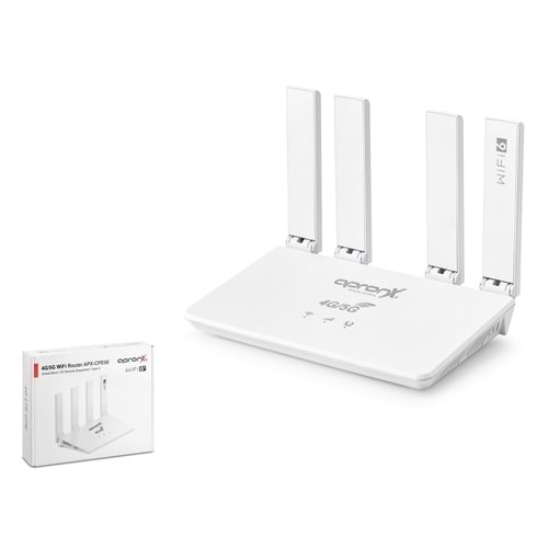APRONX APXCPE06 CPF906 4G LTE 5G WiFi 6 Modem Router 300 Mbps 1 Port Beyaz