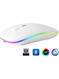 CBA100W MOUSE WIRELESS + BLUETOOTH ŞARJLI SESSİZ RGB 800/1600 DPI BEYAZ