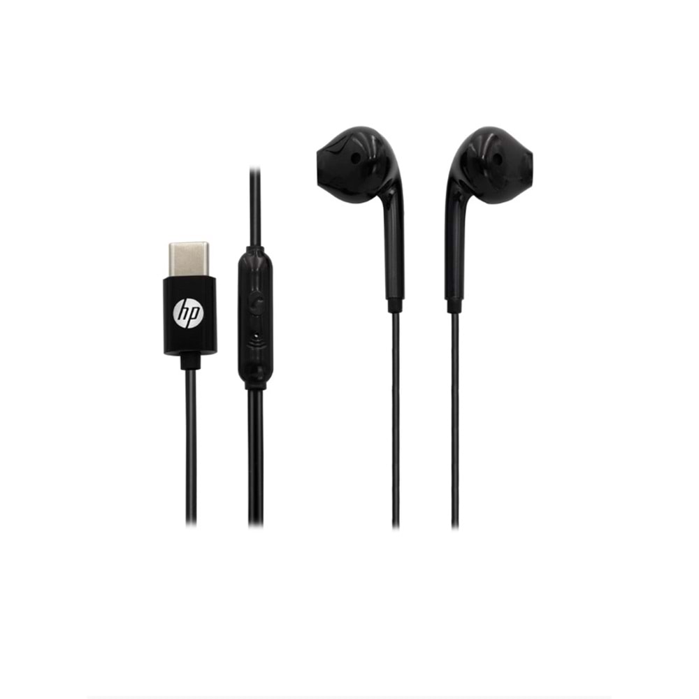 HP DHH3113CBK Kablolu Kulak İçi Kulaklık Mikrofonlu Type-C PC Telefon Uyumlu Siyah