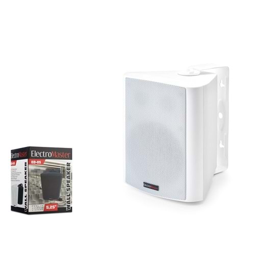 ELECTRO MASTER ED05W Trafolu Sütun Hoparlör 7.5W 15W 30W 5.25 İnç Beyaz