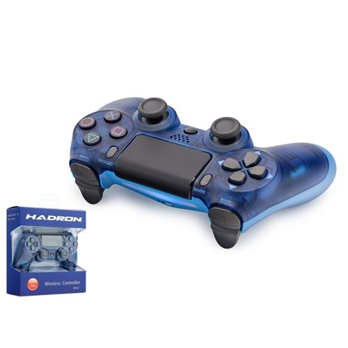 HADRON HD323F PS4 Uyumlu Kablosuz GamePad Oyun Kolu - Şeffaf Mavi