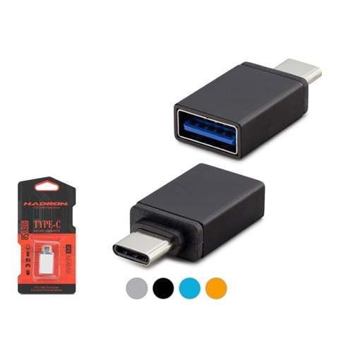 HADRON HDX5051 Type-C to USB Dişi Çevirici Metal - Çok Renkli
