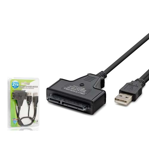 HADRON HDX7516 USB to SATA Harddisk Dönüştürücü Kablosu 38 cm - Siyah