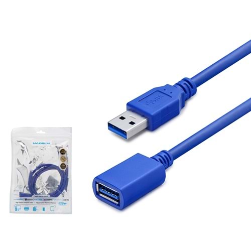 HADRON HDX7539 USB Uzatma Kablosu 1 m - Mavi