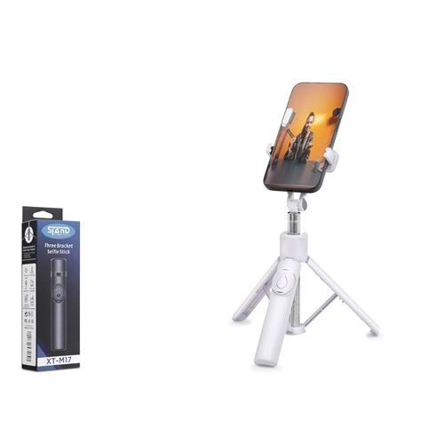 NODAR ND1031 Telefon Tripodu ve Selfie Çubuğu Seti Bluetooth 4.0 Kumandalı - Beyaz