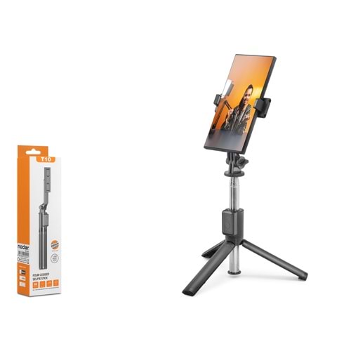 NODAR ND1040 Telefon Tripodu ve Selfie Çubuğu Seti Bluetooth 5.0 Kumandalı 67 cm - Siyah