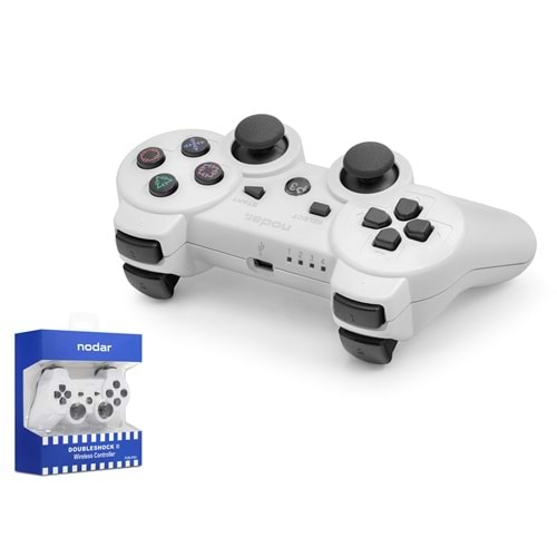NODAR ND600A PS3 Uyumlu Kablosuz GamePad Oyun Kolu - Beyaz