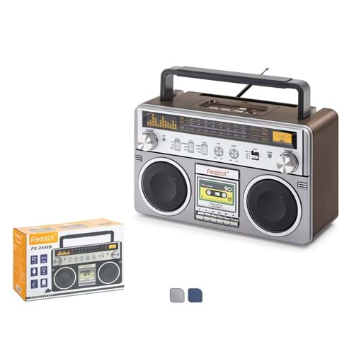 FEEXOT FX2508B Bluetooth Nostaljik FM Radyo USB TF AUX Taşınabilir Hoparlör