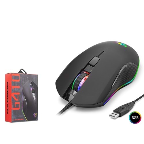 HADRON G410 RGB Gaming Mouse 6 Tuş Siyah