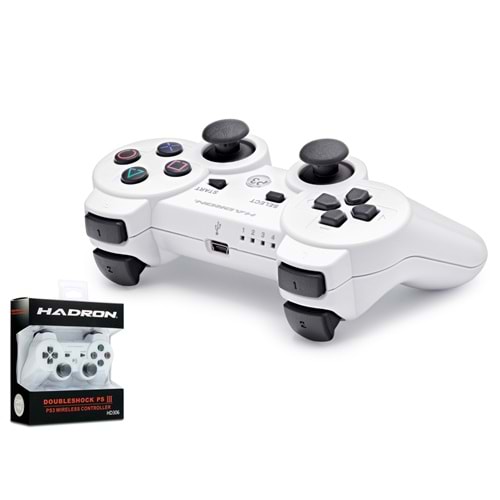 HADRON HD306B PS3 Uyumlu Kablosuz Bluetooth GamePad Oyun Kolu DoubleShock III - Beyaz
