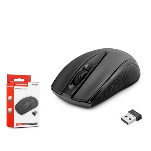 HADRON HD5693 Kablosuz Mouse 2.4 GHz 1200 DPI Siyah