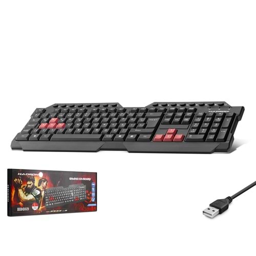 HADRON HD869R Multimedia Gaming Klavye Siyah (Kutu Hasarlı)