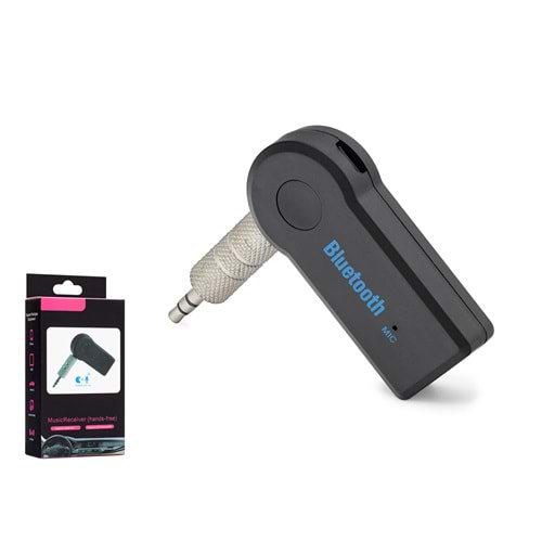 HADRON HD9001 AUX Bluetooth Ses Alıcı Adaptör Handsfree 3.5mm - Siyah