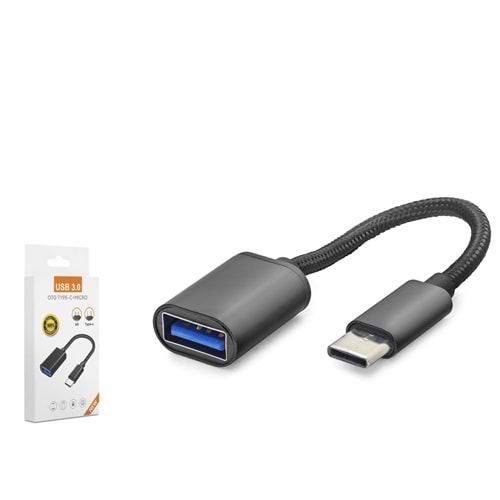 HADRON HDX1001S Type-C to USB 2.0 OTG Adaptör - Siyah