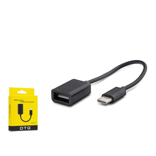 HADRON HDX1015 Type-C to USB OTG Kablo - Siyah