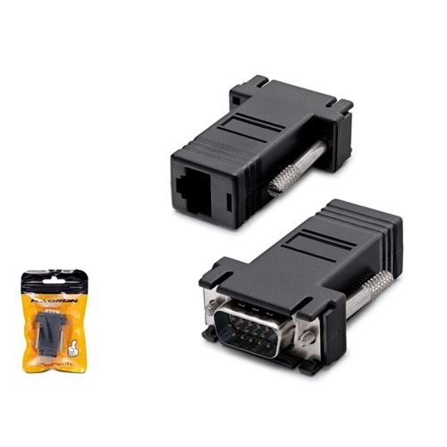 HADRON HDX1034 VGA to LAN Adaptör Siyah