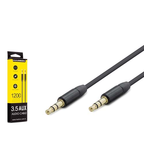 HADRON HDX1039S 3.5 mm AUX Kablosu 1.2 m - Siyah