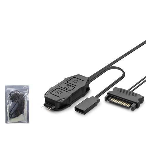 HADRON HDX1082 SATA Mini Fan ARGB Kontrolcüsü Siyah