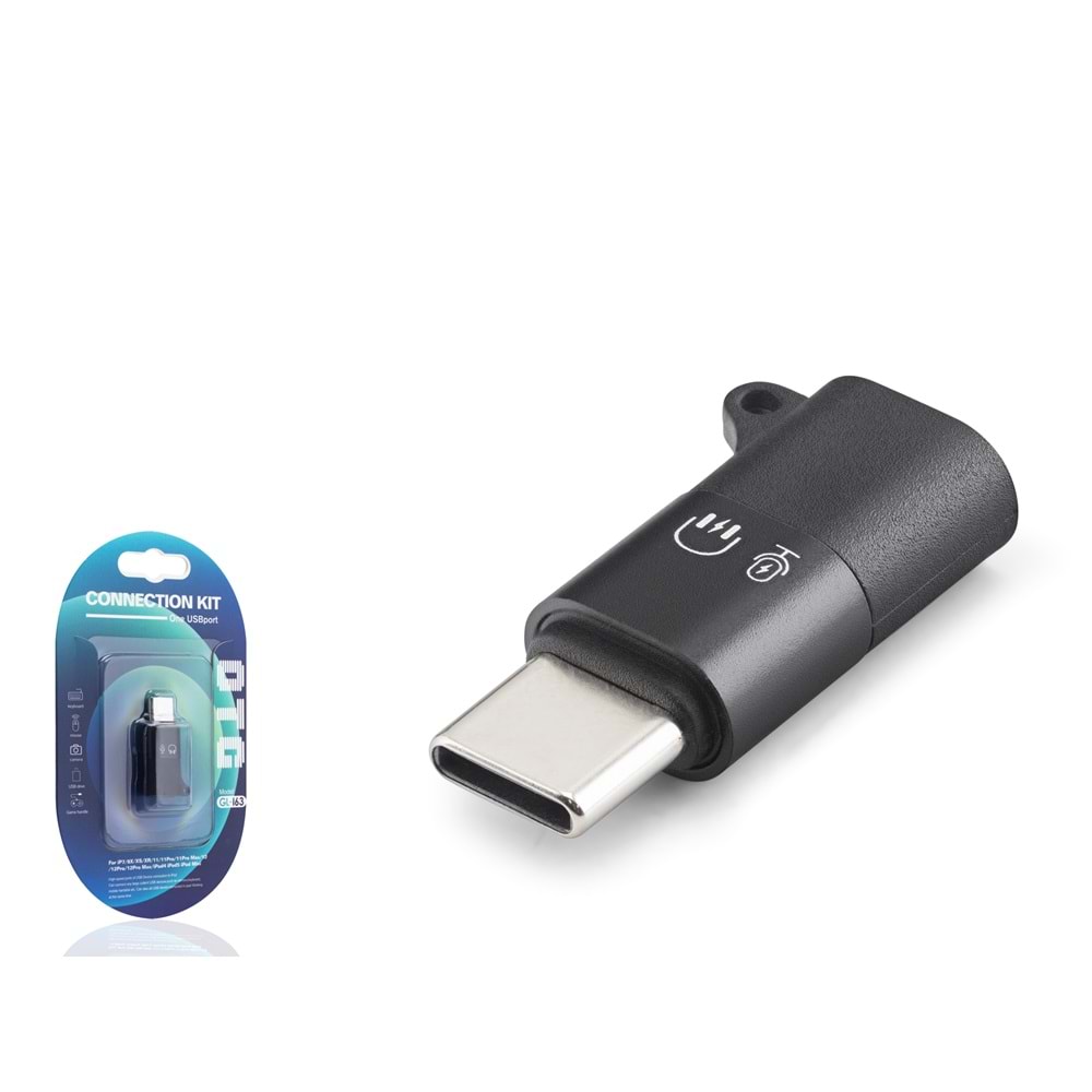 HADRON HDX1085 Type-C Kulaklık Mikrofon Ses Adaptörü Siyah