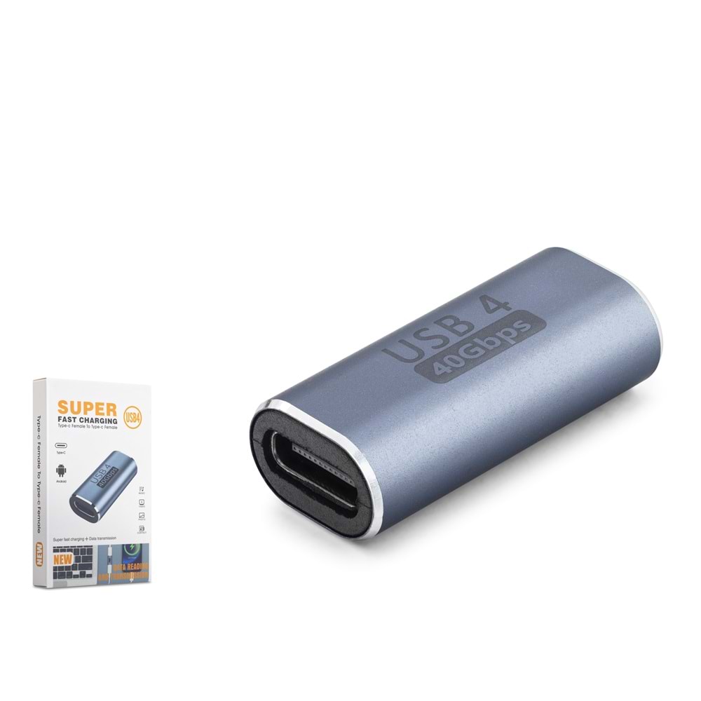 HADRON HDX1086 USB4 Type-C Birleştirici Adaptör 40 Gbps Gri