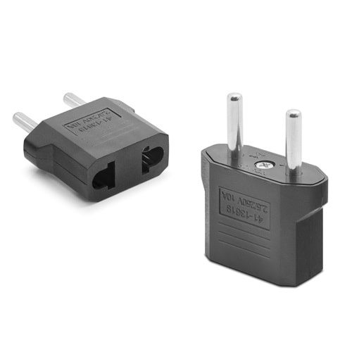 HADRON HDX1254 Avrupa Tip 2 Pin Fiş Adaptörü 4 mm 10A 250V - Siyah
