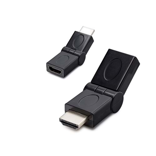 HADRON HDX1257 HDMI Erkek Dişi Mafsallı Adaptör - Siyah