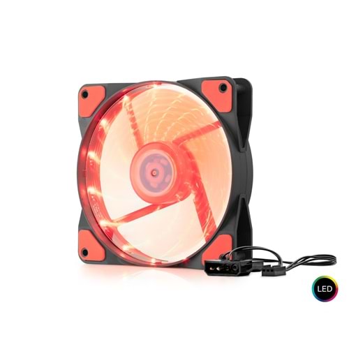 HADRON HDX1520 Kasa Fanı LED 120 mm Siyah