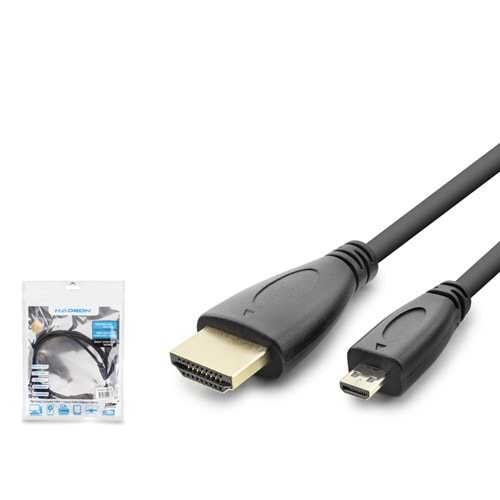 HADRON HDX2007 HDMI to Micro HDMI Kablo 1.5 m - Siyah