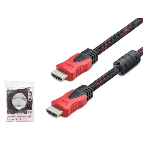 HADRON HDX2028 HDMI Kablo 25 m - Siyah Kırmızı