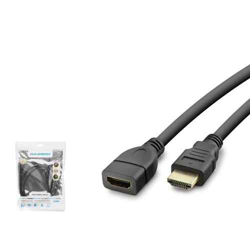 HADRON HDX2043 HDMI Uzatma Kablosu 1 m - Siyah