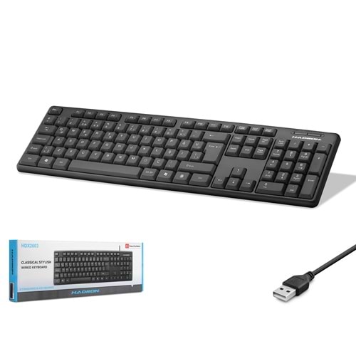 HADRON HDX2603 Standart Klavye Siyah