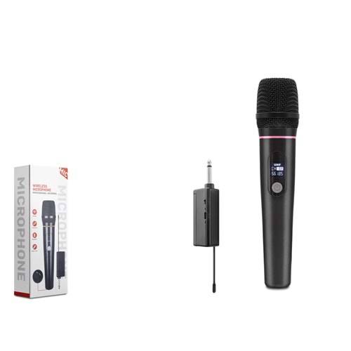 HADRON HDX2790 Kablosuz UHF El Mikrofonu 6.35 mm - Siyah