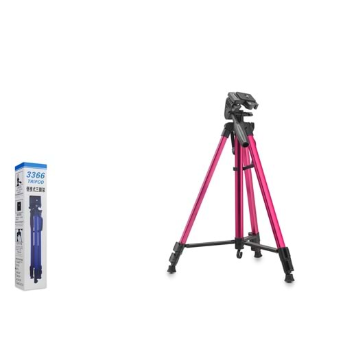 HADRON HDX3366 Telefon Tripodu Ayarlanabilir Kollu 140 cm - Kırmızı