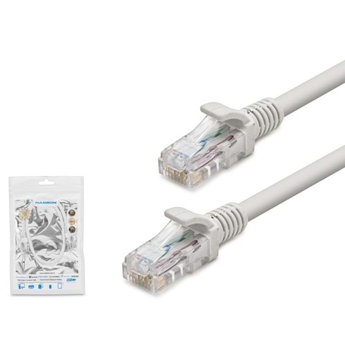 HADRON HDX5027 Cat5 Ethernet Patch Kablosu 100 Mbps 100 MHz 50 cm - Gri