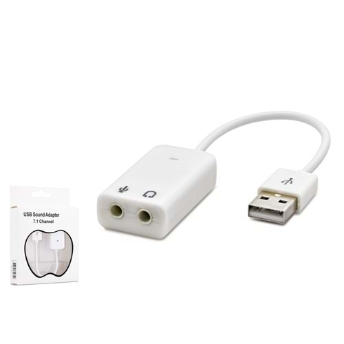 HADRON HDX5263 USB Harici Ses Kartı 7.1 Beyaz