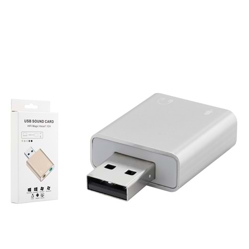 HADRON HDX5272 USB Harici Ses Kartı 7.1 Gümüş