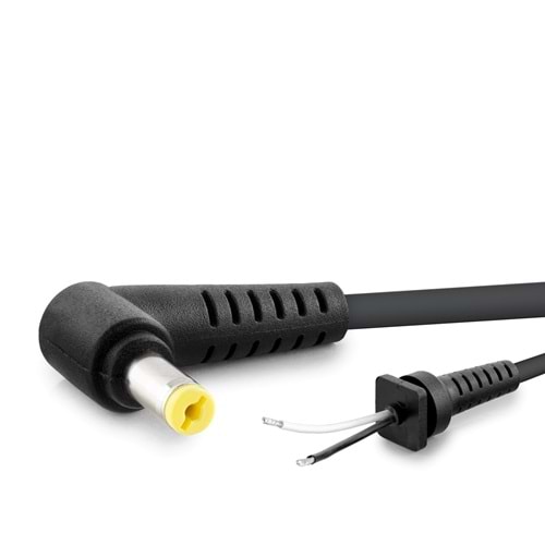 HADRON HDX5561 Laptop DC Jack Kablosu 5.5x1.7 mm L Tip 1.2 m - Siyah