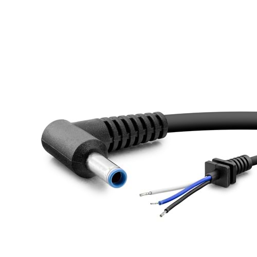 HADRON HDX5565 Laptop DC Jack Kablosu 4.5x3.0 mm L Tip 3 İletkenli 1.2 m - Siyah