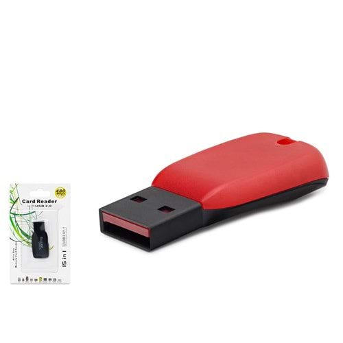 HADRON HDX7011 USB Kart Okuyucu MicroSD Kırmızı