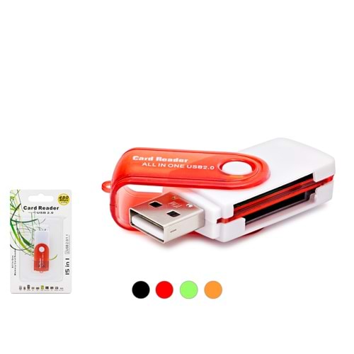 HADRON HDX7022 USB All in One Kart Okuyucu SD MicroSD MiniSD MMC MS M2