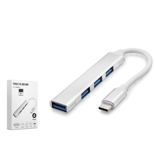HADRON HDX7032 Type-C Hub 4 Port Beyaz