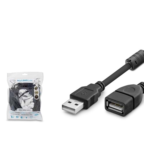 HADRON HDX7521 USB Uzatma Kablosu 5 m - Siyah